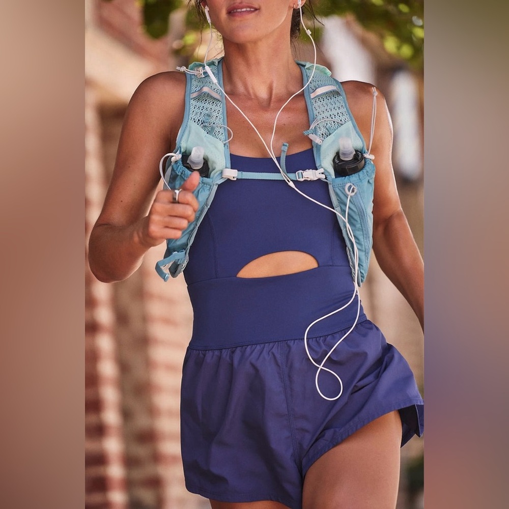 Free People Righteous Runsie Romper Athletic Size Large Blue - Picture 5 of 16